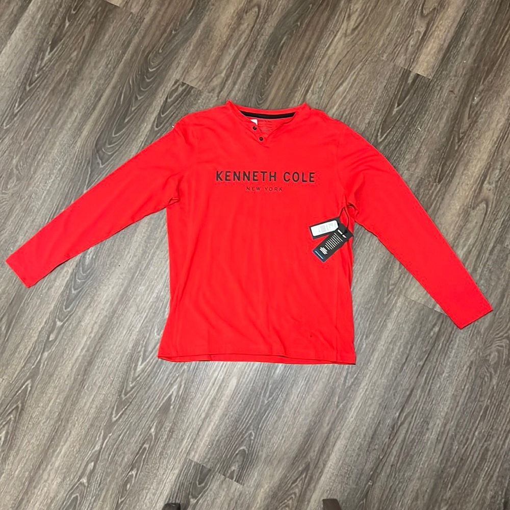 Kenneth Cole New York jet red knit shirt